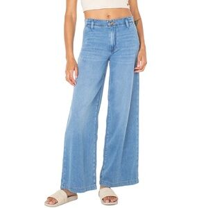 ROXY Kalani Wide Leg Denim Pants 28 6 NWT